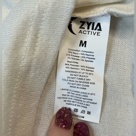 Cream Boyfriend Lounge Mesh T Shirt ZYIA medium NWT 2131 - Picture 13 of 14